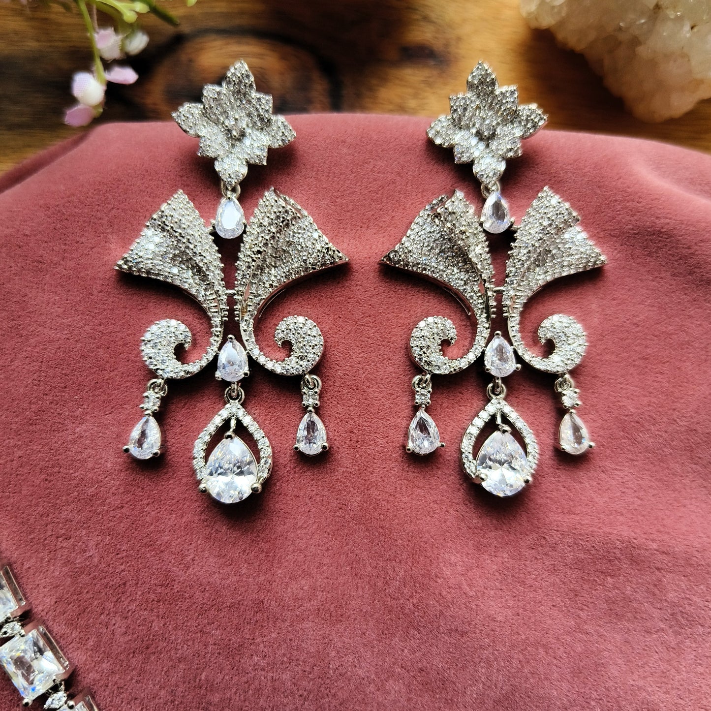 Crystal Bloom Necklace Set