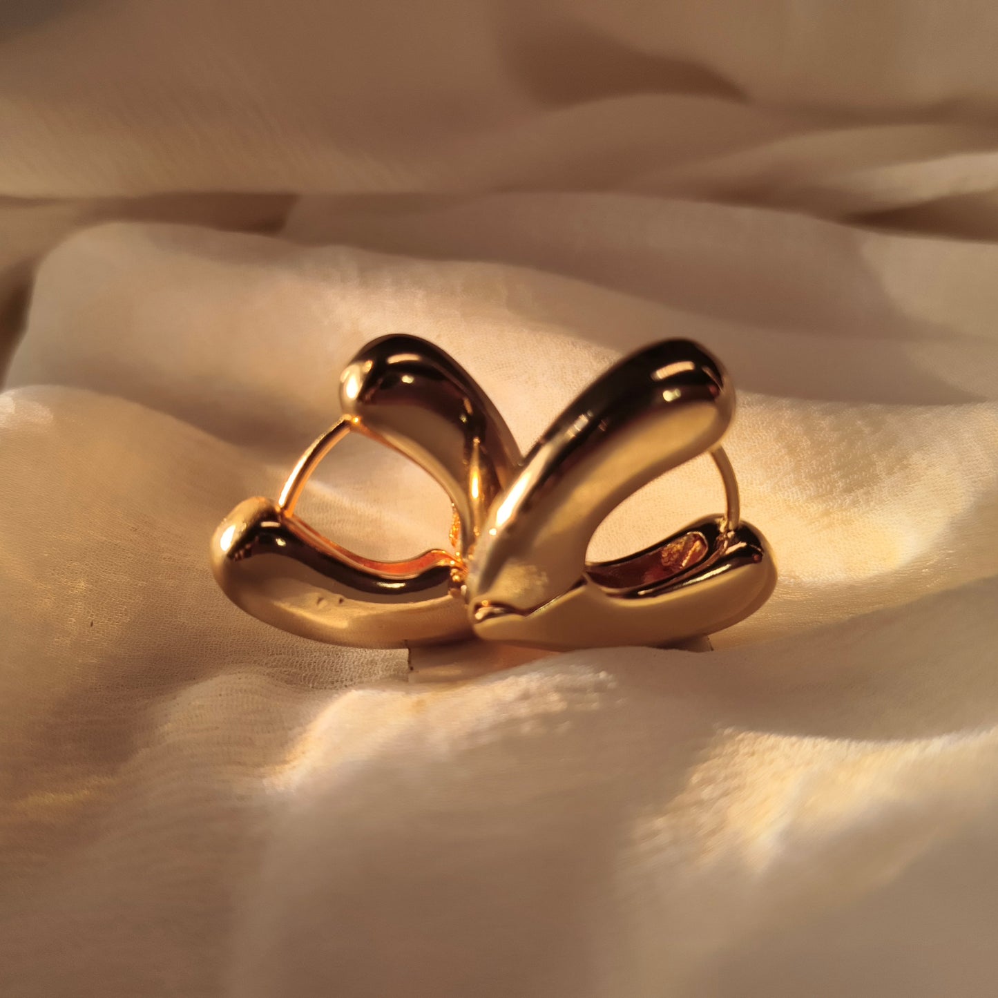 Chunky Heart Huggie Earrings – Modern & Minimalist Love-Inspired Jewellery