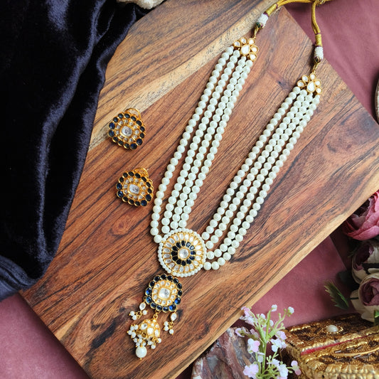 Royal Pearl Kundan Layered Necklace Set